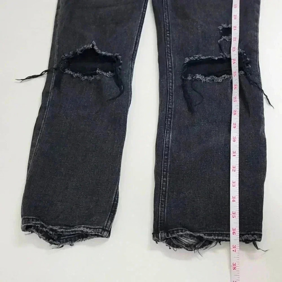 Abercrombie Ultra High Rise Ankle Straight Jeans- washed black - Picture 5 of 13